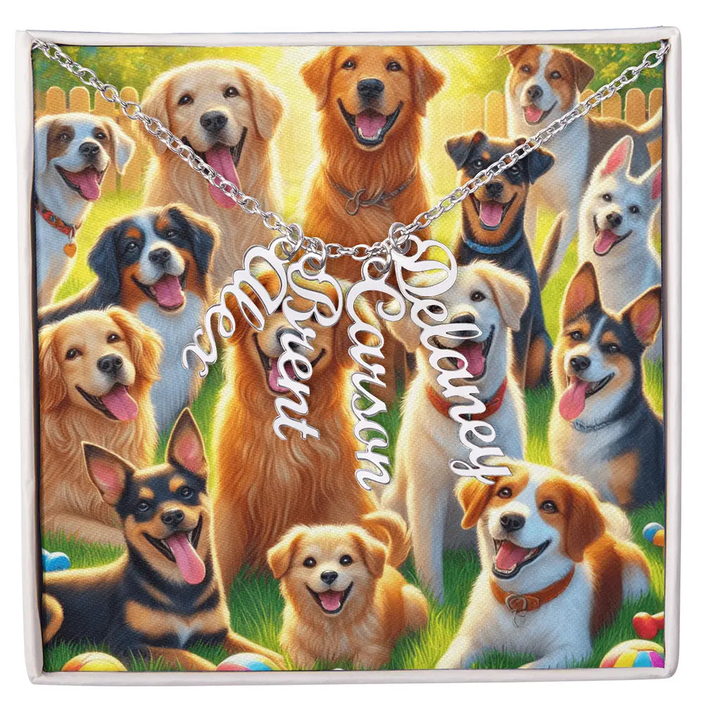 Personalized Multi Names Necklace – A Tribute to Your Loyal Companions ShineOn Fulfillment