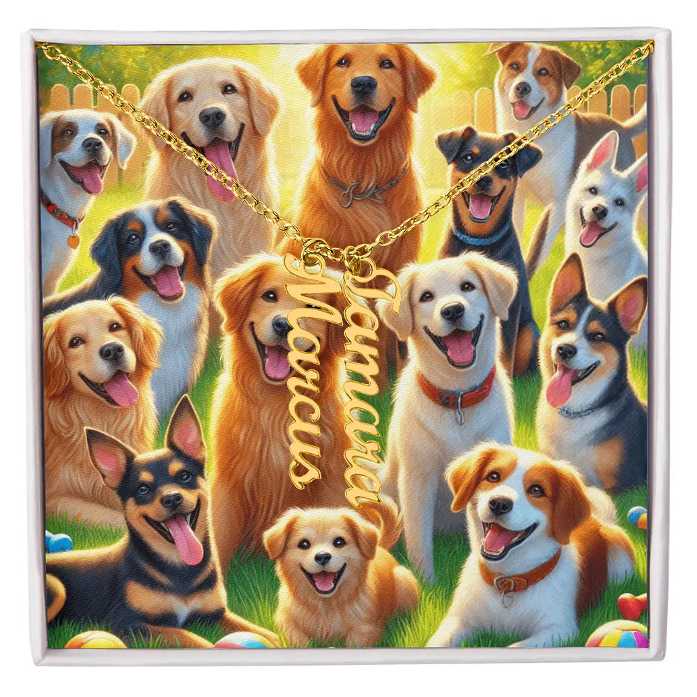 Personalized Multi Names Necklace – A Tribute to Your Loyal Companions ShineOn Fulfillment