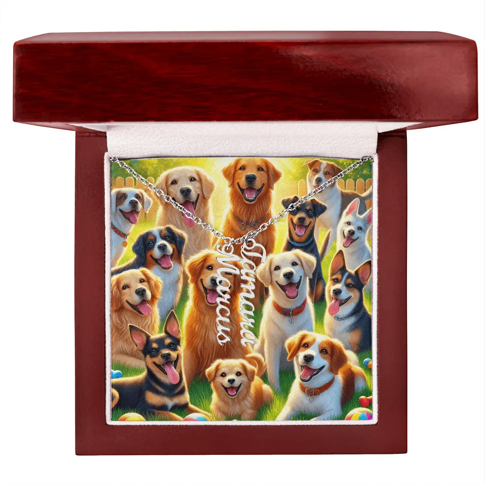 Personalized Multi Names Necklace – A Tribute to Your Loyal Companions ShineOn Fulfillment