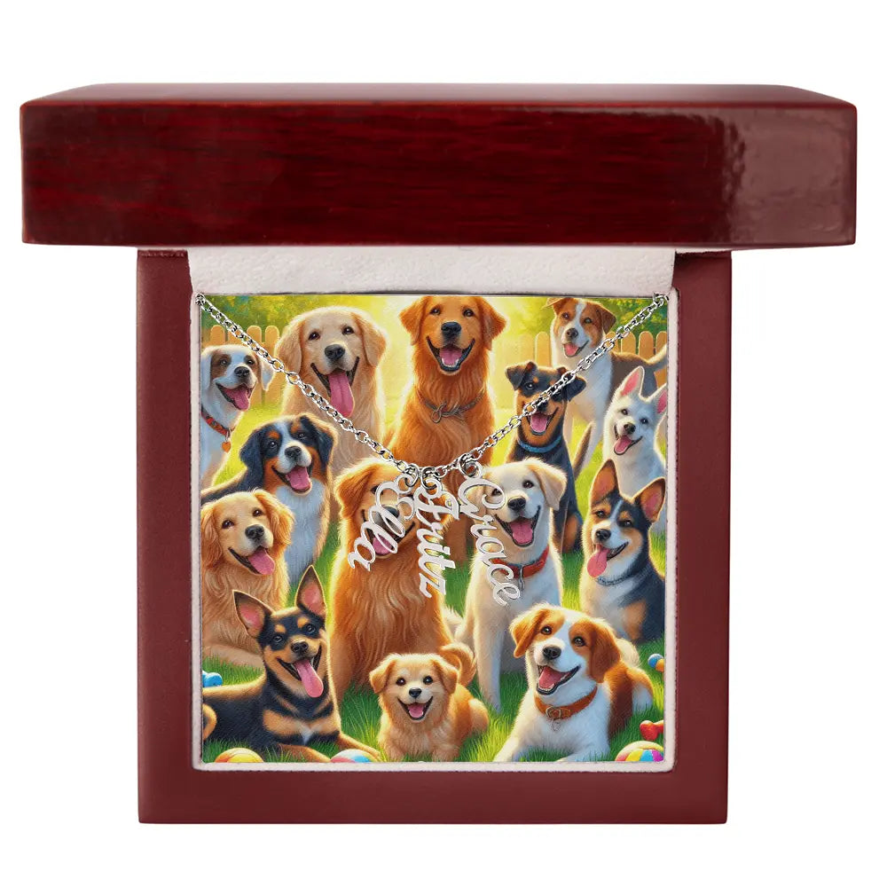 Personalized Multi Names Necklace – A Tribute to Your Loyal Companions ShineOn Fulfillment