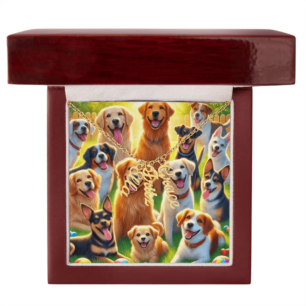 Personalized Multi Names Necklace – A Tribute to Your Loyal Companions ShineOn Fulfillment