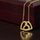 Forever Connected Necklace– Double Tangled Hearts Necklace for Eternal Love ShineOn Fulfillment