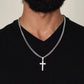 "Bold & Faithful – Men's Cuban Link Necklace with Striking Cross Pendant" ShineOn Fulfillment