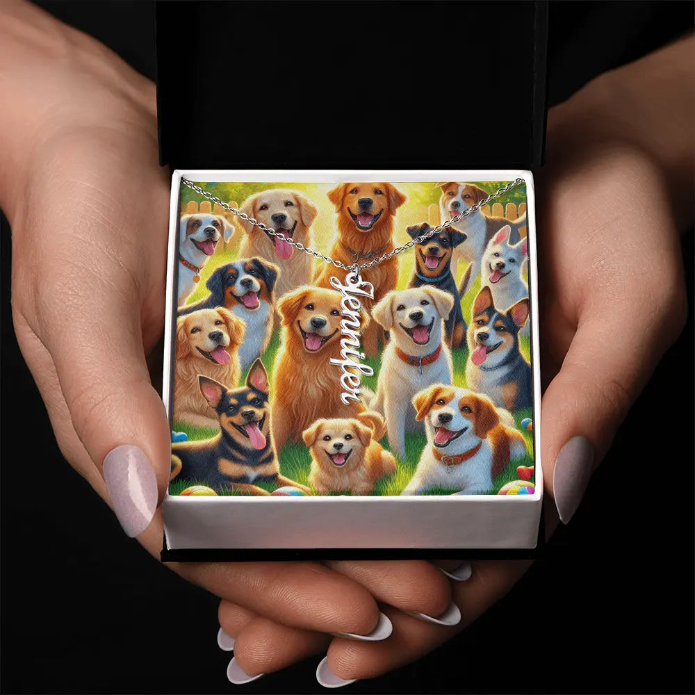 Personalized Multi Names Necklace – A Tribute to Your Loyal Companions ShineOn Fulfillment